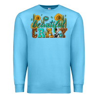 Ocean Blue beautiful crazy Premium Sweatshirt - texasbilliewilder