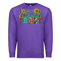 Purple beautiful crazy Premium Sweatshirt - texasbilliewilder