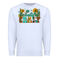 White beautiful crazy Premium Sweatshirt - texasbilliewilder