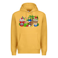 Mustard dominican republic coffee cups Premium Hoodie - AdoDesignShop