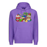 Purple dominican republic coffee cups Premium Hoodie - AdoDesignShop
