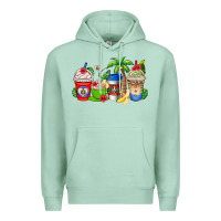 Seafoam dominican republic coffee cups Premium Hoodie - AdoDesignShop