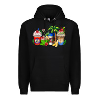 Black dominican republic coffee cups Premium Hoodie - AdoDesignShop