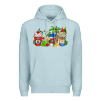 Blue Mist dominican republic coffee cups Premium Hoodie - AdoDesignShop