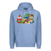 Colony Blue dominican republic coffee cups Premium Hoodie - AdoDesignShop