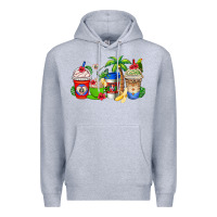 Heather Grey dominican republic coffee cups Premium Hoodie - AdoDesignShop