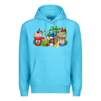 Ocean Blue dominican republic coffee cups Premium Hoodie - AdoDesignShop