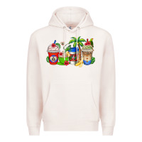 Pale Pink dominican republic coffee cups Premium Hoodie - AdoDesignShop