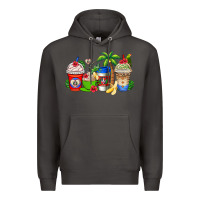 Smoke dominican republic coffee cups Premium Hoodie - AdoDesignShop
