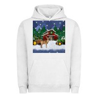 Pigment Lunar Rock christmas town and farm tractor seamless pattern Urban Hoodie - BundleAndBundleShop