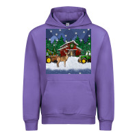 Tulip christmas town and farm tractor seamless pattern Urban Hoodie - BundleAndBundleShop