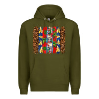 Army Green dominican republic brushstrokes Premium Hoodie - AdoDesignShop