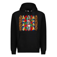 Black dominican republic brushstrokes Premium Hoodie - AdoDesignShop