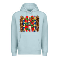 Blue Mist dominican republic brushstrokes Premium Hoodie - AdoDesignShop