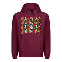 Burgundy dominican republic brushstrokes Premium Hoodie - AdoDesignShop