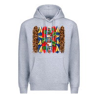 Heather Grey dominican republic brushstrokes Premium Hoodie - AdoDesignShop