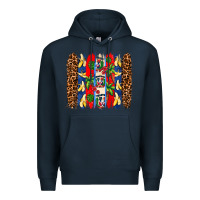 Navy dominican republic brushstrokes Premium Hoodie - AdoDesignShop
