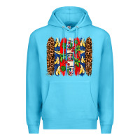 Ocean Blue dominican republic brushstrokes Premium Hoodie - AdoDesignShop