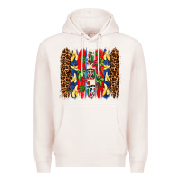 Pale Pink dominican republic brushstrokes Premium Hoodie - AdoDesignShop