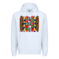 White dominican republic brushstrokes Premium Hoodie - AdoDesignShop