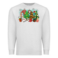 Oatmeal Heather christmas trees with baseball Premium Sweatshirt - Zillion Design Studio
