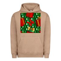 Pigment Burro christmas surprise gift box seamless pattern Urban Hoodie - BundleAndBundleShop