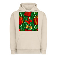 Pigment French Oak christmas surprise gift box seamless pattern Urban Hoodie - BundleAndBundleShop