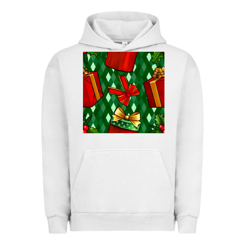 Christmas Surprise Gift Box Seamless Pattern Urban Hoodie by BundleAndBundleShop | Teevron