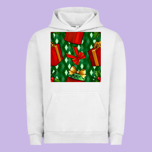 Christmas Surprise Gift Box Seamless Pattern Urban Hoodie Designed By Bundleandbundleshop