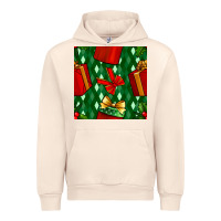 Sandshell christmas surprise gift box seamless pattern Urban Hoodie - BundleAndBundleShop