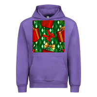 Tulip christmas surprise gift box seamless pattern Urban Hoodie - BundleAndBundleShop