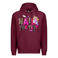 Burgundy nail artist Premium Hoodie - AdoDesignShop