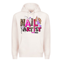 Pale Pink nail artist Premium Hoodie - AdoDesignShop