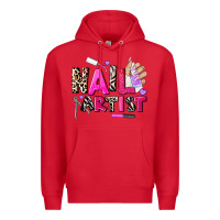 Red nail artist Premium Hoodie - AdoDesignShop
