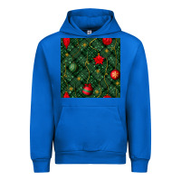 Cobalt christmas ornaments seamless  pattern Urban Hoodie - BundleAndBundleShop
