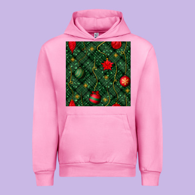Christmas Ornaments Seamless  Pattern Urban Hoodie Designed By Bundleandbundleshop