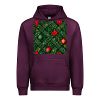 Mauve Wine christmas ornaments seamless  pattern Urban Hoodie - BundleAndBundleShop