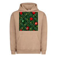 Pigment Burro christmas ornaments seamless  pattern Urban Hoodie - BundleAndBundleShop