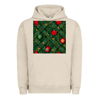 Pigment French Oak christmas ornaments seamless  pattern Urban Hoodie - BundleAndBundleShop