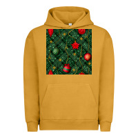 Pigment Peanut Butter christmas ornaments seamless  pattern Urban Hoodie - BundleAndBundleShop