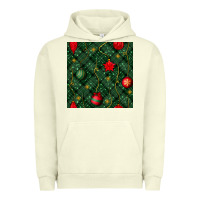 Pigment Pistachio christmas ornaments seamless  pattern Urban Hoodie - BundleAndBundleShop