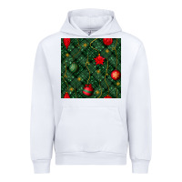 White christmas ornaments seamless  pattern Urban Hoodie - BundleAndBundleShop