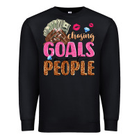 Black chasing goals not people Premium Sweatshirt - texasbilliewilder