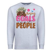 Heather Grey chasing goals not people Premium Sweatshirt - texasbilliewilder