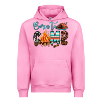 Fuchsia Pink born to camp Urban Hoodie - JahusDesignShop