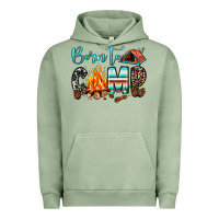 Pigment Oil Green born to camp Urban Hoodie - JahusDesignShop