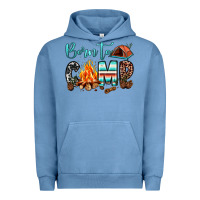 Pigment Pebble Blue born to camp Urban Hoodie - JahusDesignShop