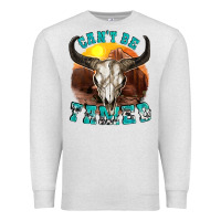 Oatmeal Heather cant be tamed Premium Sweatshirt - texasbilliewilder