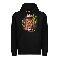 Black mexican coffee cup cactus Premium Hoodie - JahusDesignShop
