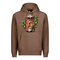 Chestnut mexican coffee cup cactus Premium Hoodie - JahusDesignShop
